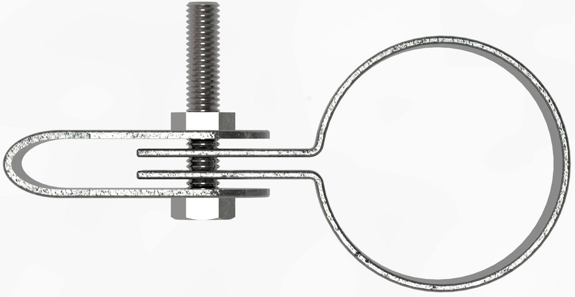Rohrverbinder Gitterhalter einfach Ø 26-9 mm -3-4- - Temperguss verzinkt - 170A27-170A27