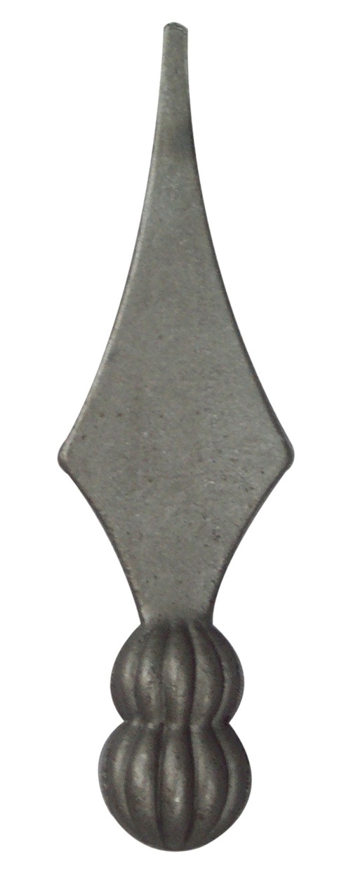 Zaunspitze Stahl geschmiedet Ø 135 mm- B 40 mm Hals Ø 25 mm roh-89-11E2105135-A.4