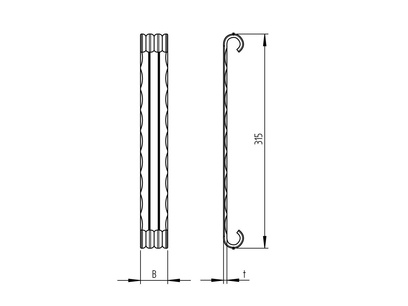 Torabschluleiste Stahl 315 x 40 x 5 mm Rohzustand-89-11B10940M-A.4