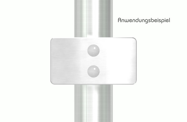 Sichtschutz Mittelglasklemme Edelstahl V2A -1-4301- eckig Mod- 26-88-1126-MK.V2A