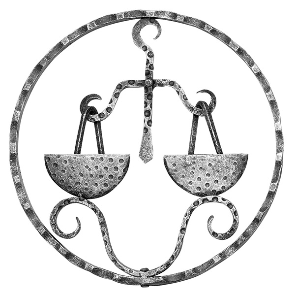 Sternzeichen Waage -  Ø 200x5 mm - Stahl S235JR- roh-30-3184.8