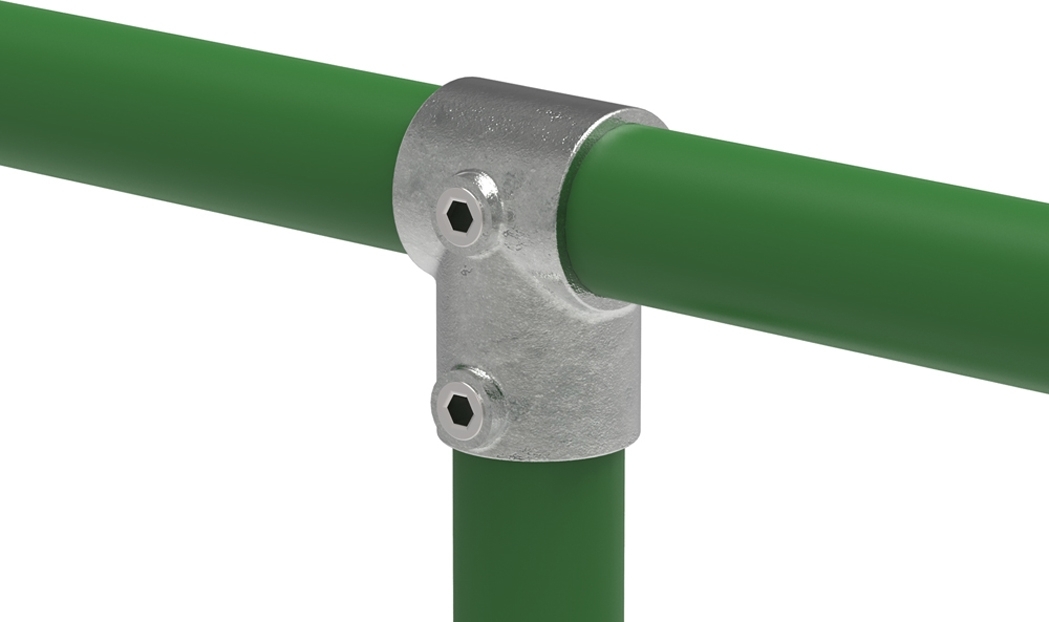 Rohrverbinder T-Stueck kurz Ø 21-3 – 60-3 mm - Temperguss verzinkt - 101-101