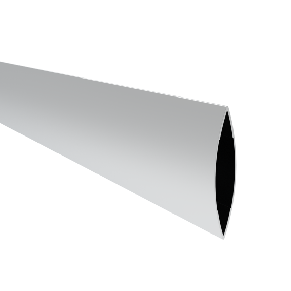 Zaunlamelle Aluminium oval 20x100 mm 6000 mm roh-89-11FGO20X1006000N-A.4