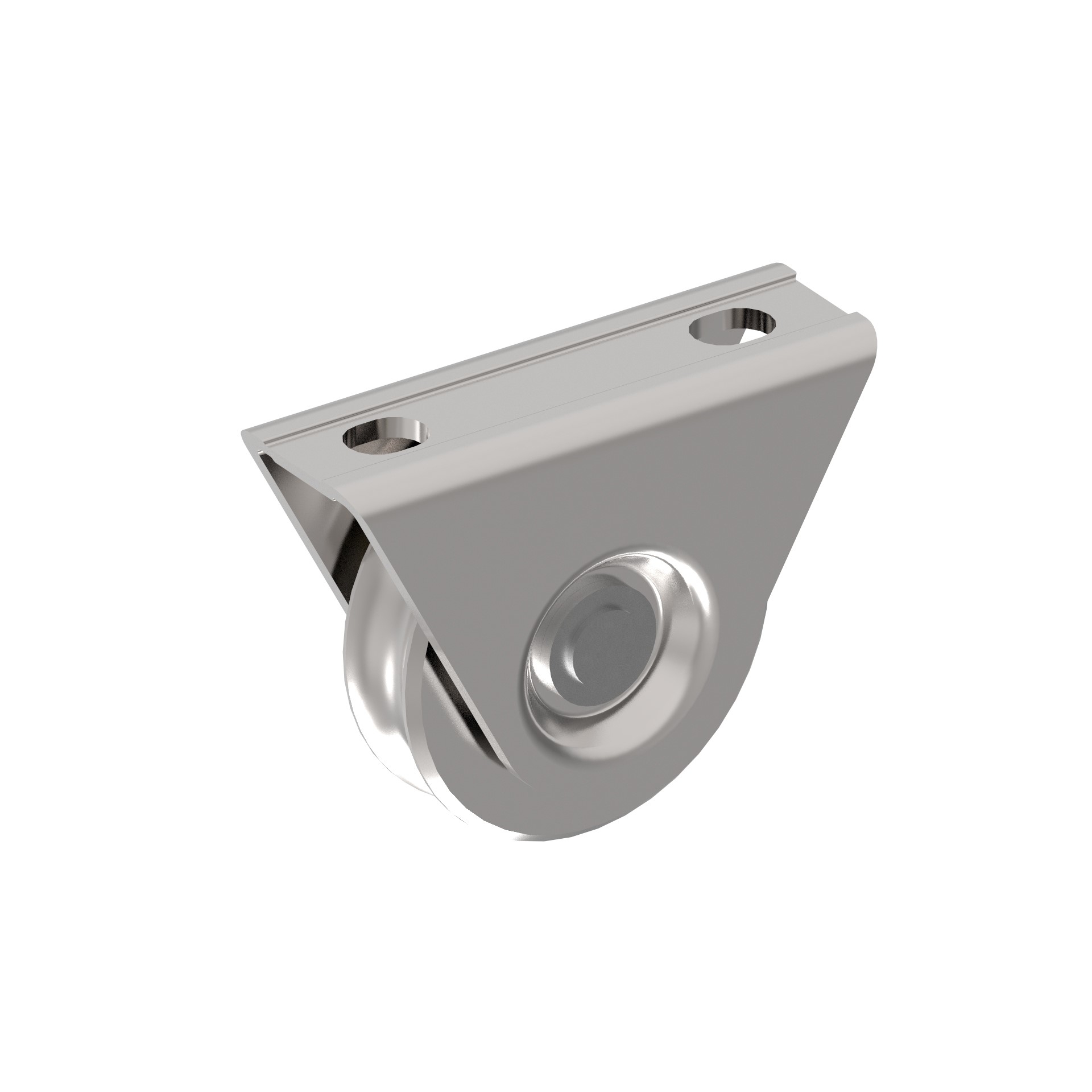 Schiebetorrolle Stahl verzinkt  98 mm U-Rille R8 mit Auensttzplatte 400 kg-89-11H31U100-A.4
