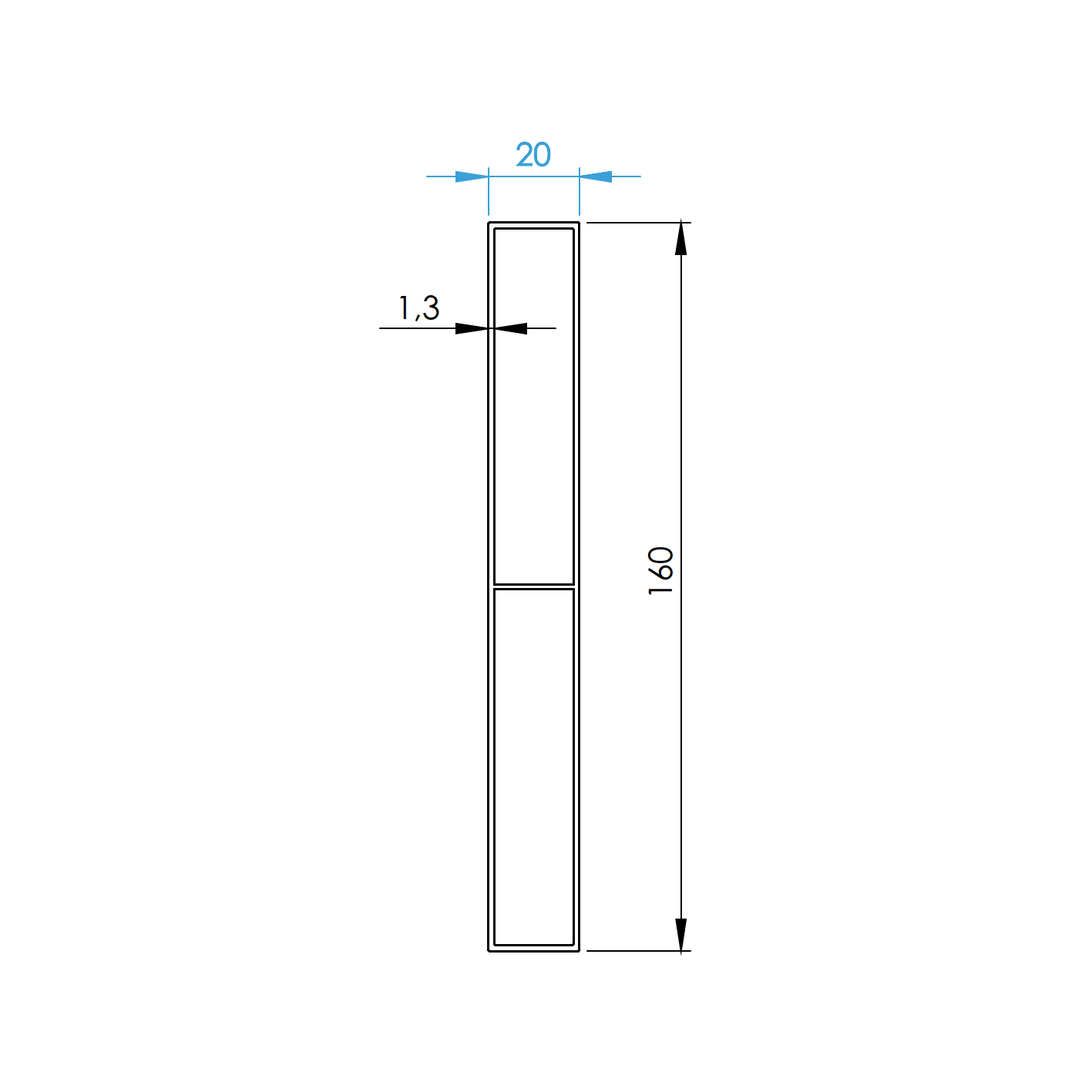 Zaunfuellung Aluminium 20 x 160 mm 2-0 m Anthrazit RAL 7016 pulverbeschichtet-89.FGS20X1602000R7016