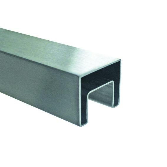 U-Profil Handlauf Edelstahl V2A 40x40x1-5 mm fuer LED L=5000 mm-89-11A6920040-A.4