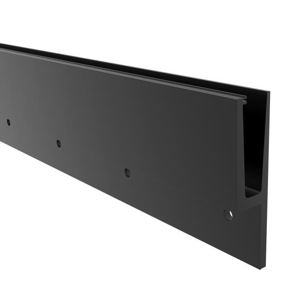 Ganzglasgelaender Profil Aluminium 2500 mm Glas 12-21-52 mm Seitenverankerung Schwarz-89-11AL00112500NEB-A.4