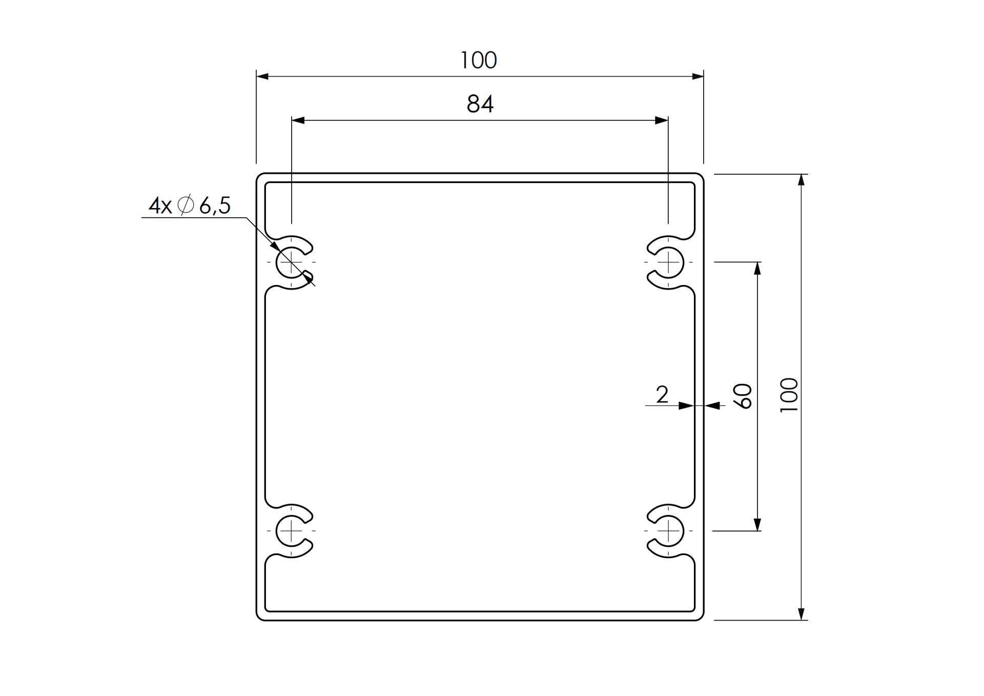 Zaunpfosten Aluminium 100 x 100 mm 2-5 m Anthrazit RAL 7016 Pulverbeschichtet-89-11AL94652500R7016-A.4