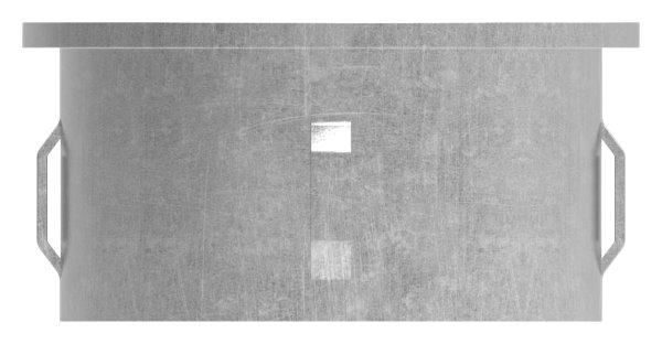 Stahlstopfen flach - fuer Rundrohr Ø 60-3x1-8-2-2 mm - Stahl S235JR- roh-30-2916.8