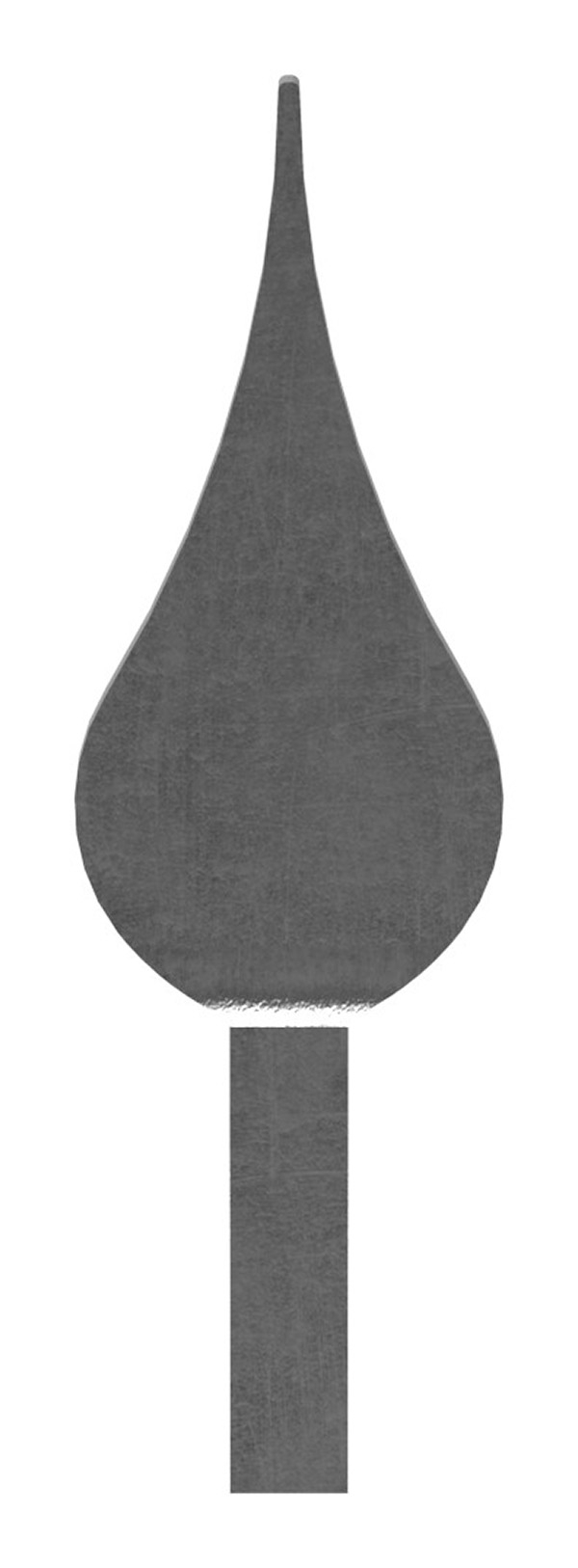 Zaunspitze - Hoehe- 170 mm - Material- 14x14 mm - Stahl S235JR- roh-30-2581.8