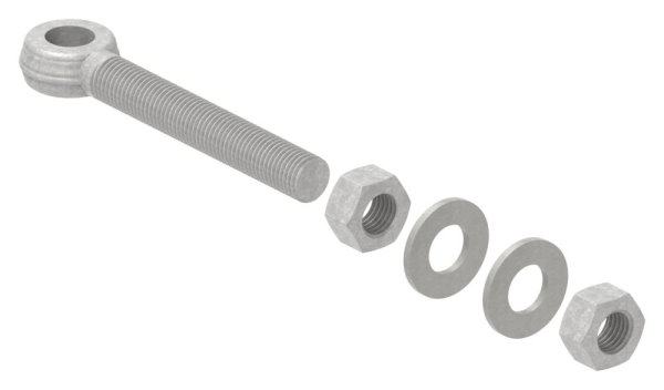 Torband Augenschraube M16 x 117 mm - Komplett Feuerverzinkt - inkl- Muttern - Scheiben-30-3522.8