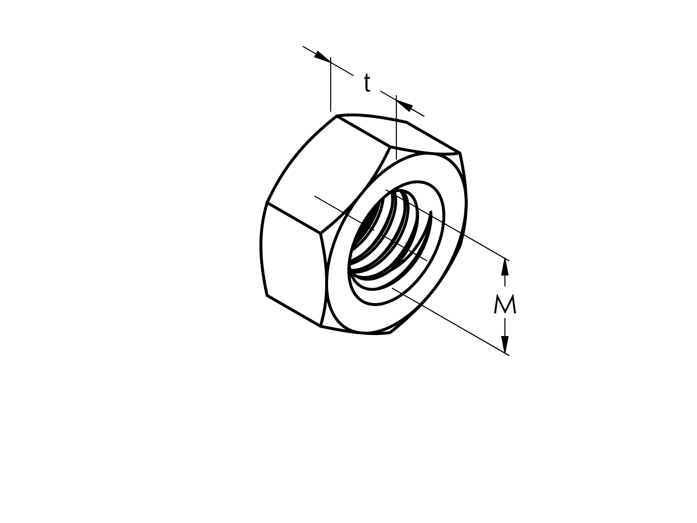 Sechskantmutter Edelstahl AISI 304 M16 nach DIN 934-89-11ADIN934M16-A.4