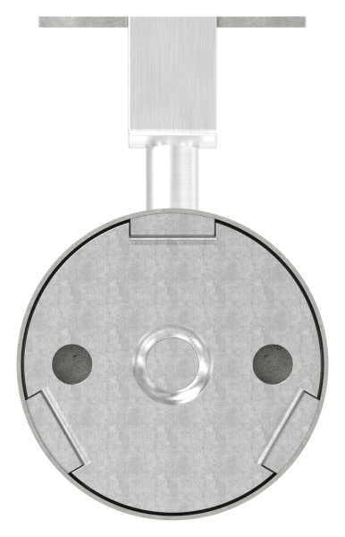 Handlaufhalter V2A Buegel Ø 12mm Nut 24x24mm fuer LED Nutrohr-88-11LED-NU-HH.240