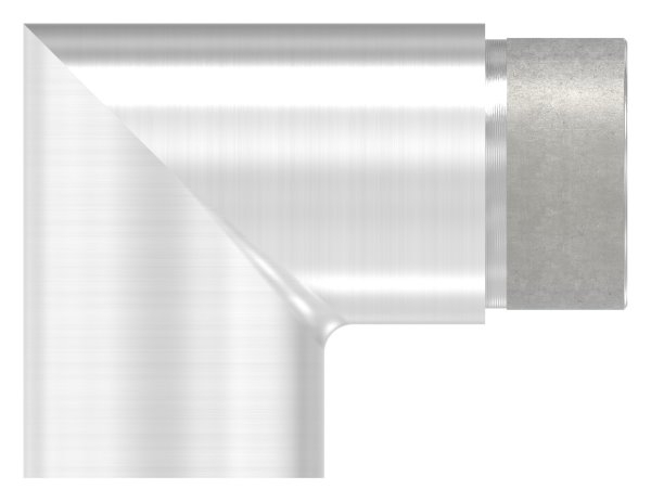 Endstueck 90° flach-eckig- fuer Rundrohr Ø 42-4x2-0 mm V2A-11-3391.4
