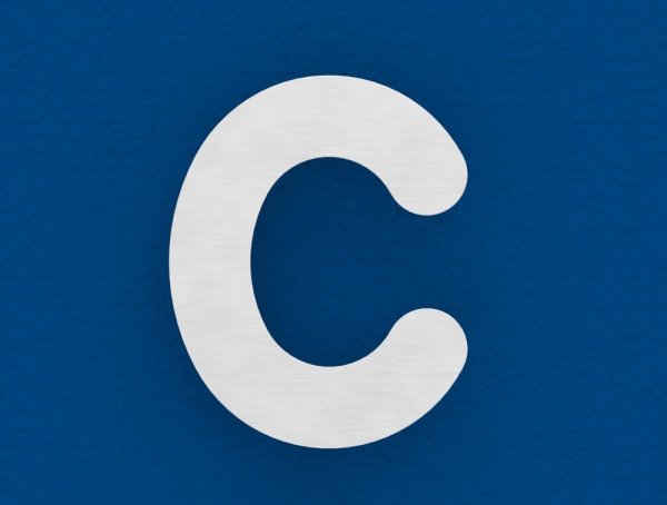 Buchstabe c - klein - Masse- 110 mm x 155 mm - V2A-11-8062.4