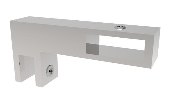 Stangenhalter Edelstahl Glanz fuer Ø 19mm Stange an Rahmenprofil 30x10mm-89-11GS304ZP221PCR-A.4