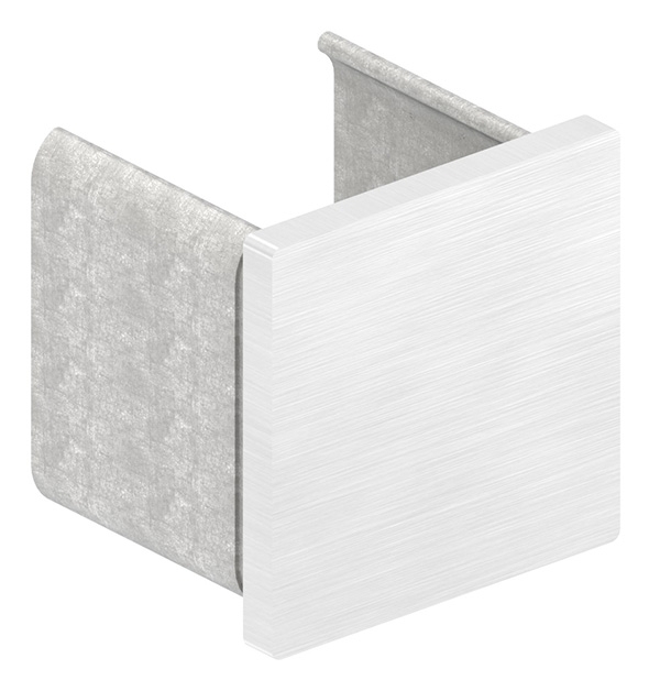 Endkappe - flache Ausfuehrung - fuer Quadrat-Nutrohr- 40x40x1-5 mm - V2A-12-2304.4
