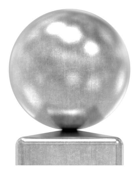 Pfeilerbedecker fuer Quadratrohr - 30x30 mm - mit Kugel Ø 40 mm - Stahl -Roh- S235JR-30-2450K.8