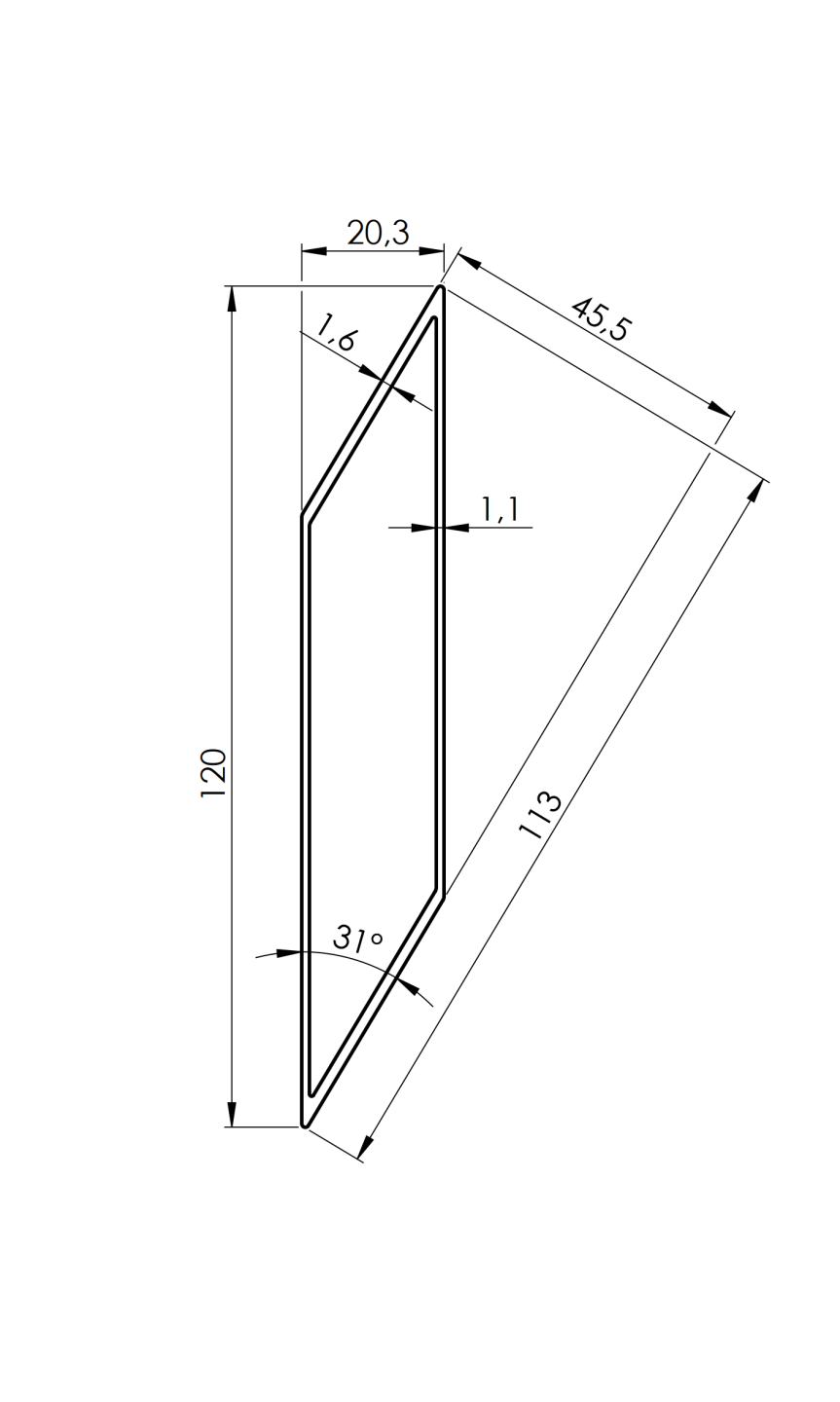 Jalousielamelle Aluminium 20 x 120 mm L=7000 mm pulverbeschichtet RAL 7016-89.FGL1S20X1207000R7016