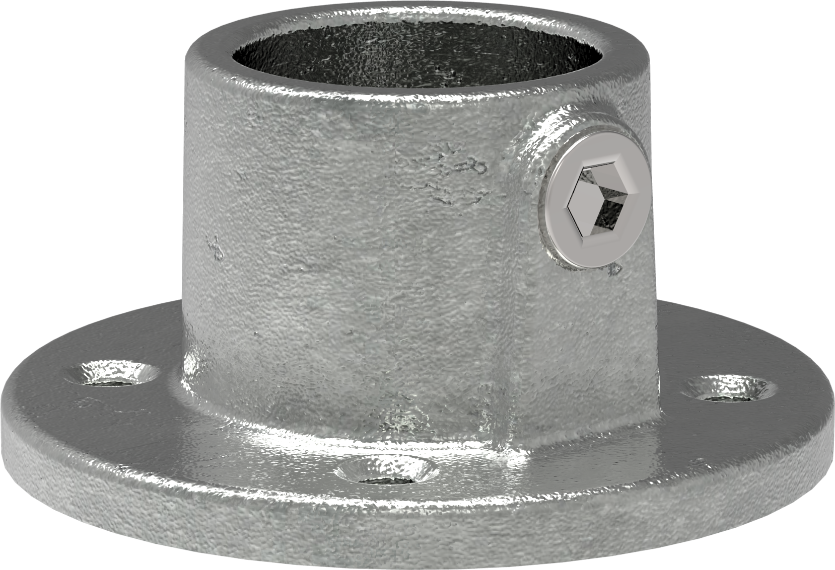 Rohrverbinder - Wandbefestigung rund - 131B34 - 33-7 mm - 1- - Feuerverzinkt u. Elektrogalvanisiert-131B34