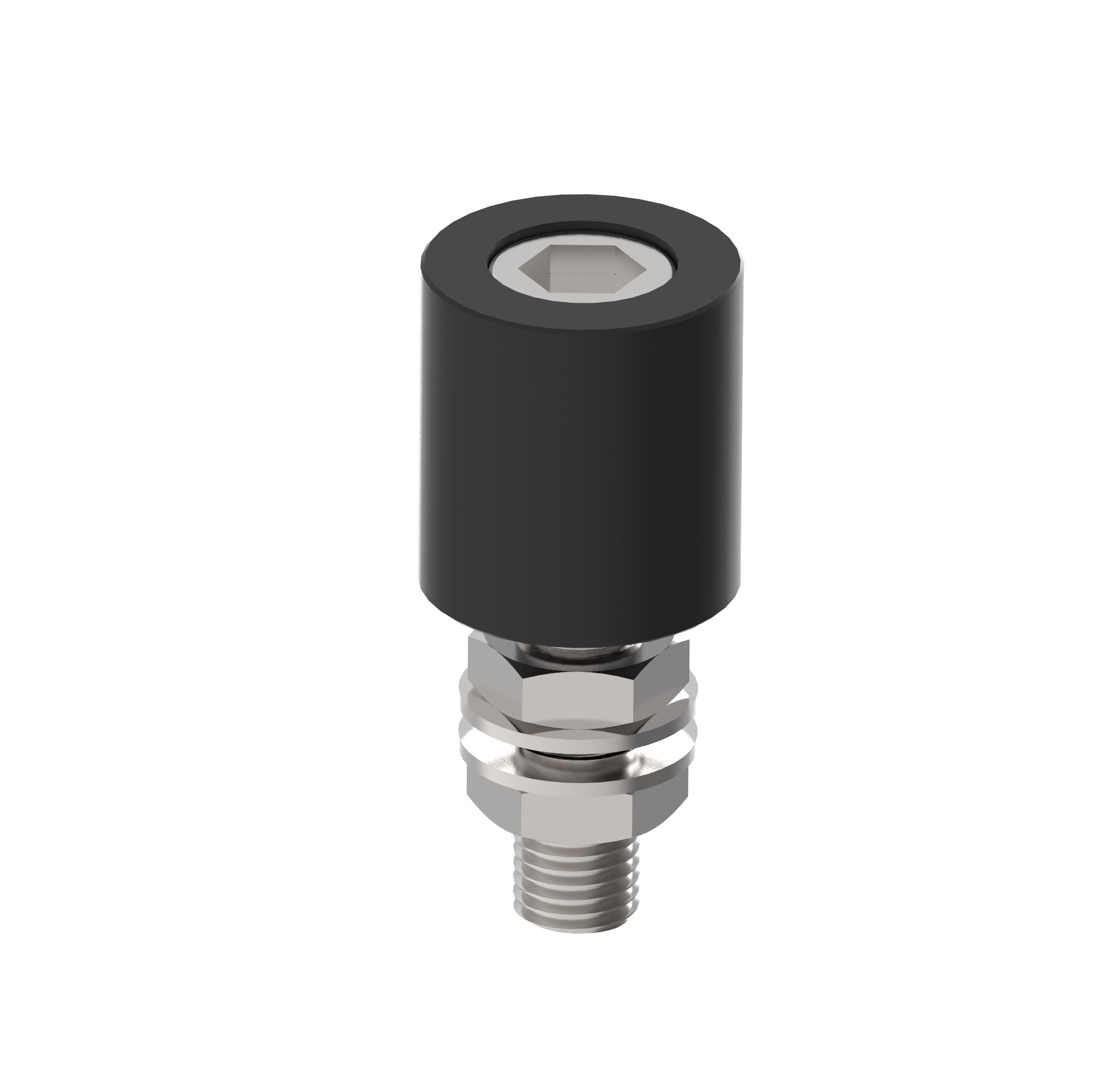 Fhrungsrolle Nylon schwarz  41 mm Stahl verzinkt Gewinde M16-89-11H0442B-A.4