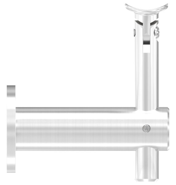 Handlaufhalter V2A fuer Rohr 42-4 mm- Wandabstand 80 mm- Ronde Ø 50 mm- mit Gelenk-11-2067.4