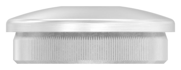 Einsteckkappe V2A Edelstahl fuer Rohr Ø 42-4x2-0 mm- Bohrung 14-1 mm- gewoelbt-88-1150310-240L.14
