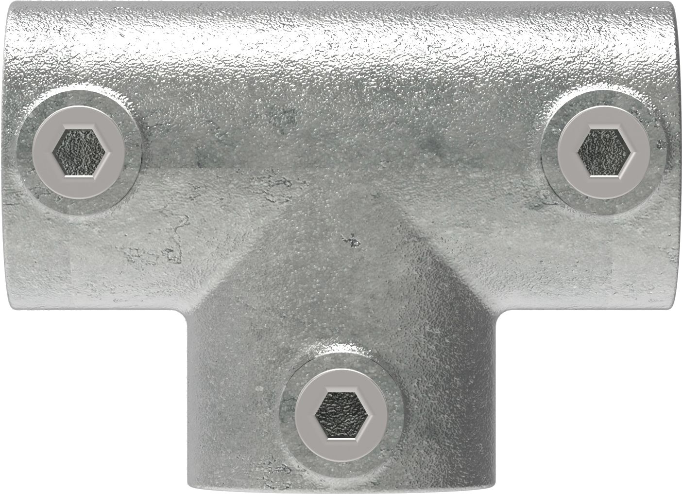 Rohrverbinder - T-Stueck lang - 104E60 - 60-3 mm - 2- - Feuerverzinkt u. Elektrogalvanisiert-104E60