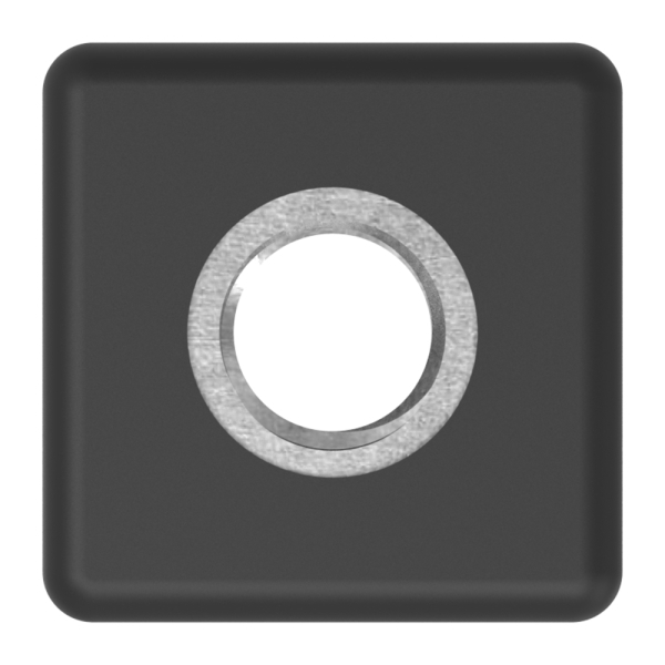 Kunststoffkappe schwarz fuer Quadratrohr 25x25mm mit M8 Gewinde-88-11178-25X25.M8