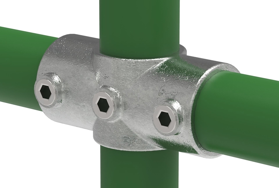 Rohrverbinder - Kreuzstueck durchgehend - 119B34 - 33-7 mm - 1- - Feuerverzinkt u. Elektrogalvanisiert-119B34