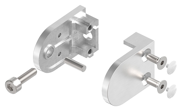 Glasklemme - Masse- 40x28x17-4 mm - Anschluss flach - V2A-10-2000.4