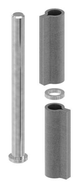 Anschweissband - 2-teilig - Tragkraft- 300kg - Stahl S235JR- roh-30-3932.8