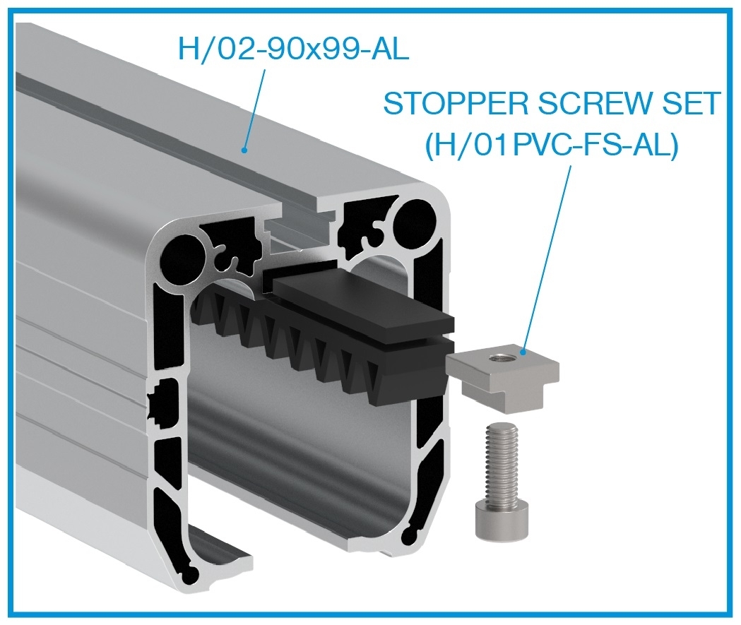 Bodenfhrungsprofil Aluminium 90 x 99 mm L=6000 mm roh-89-11H0290X99AL6000-A.4