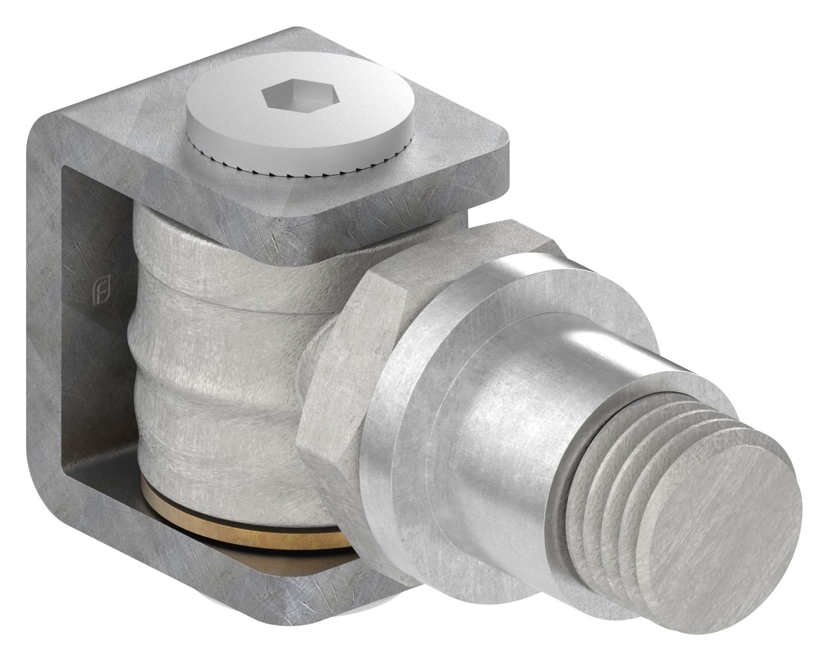 Gate hinge with welded sleeve