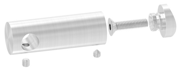 Querstabhalter V2A Edelstahl Lang 68 mm – Anschluss 42-4 mm fuer Rundstaebe 12 mm inkl- Schrauben-11-1060.4