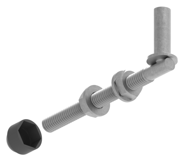 Einhaengeband Torband zum Durchschrauben fuer Ø 13mm- Laenge 140mm-88-11961-13.140