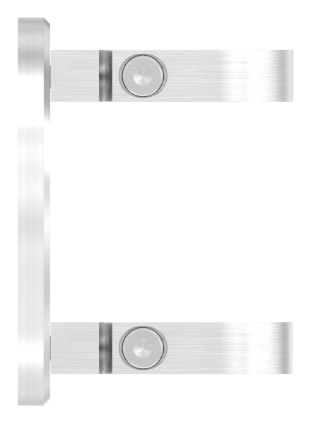 Wandbefestigung  Masse- 120x10 mm zum Spannen fuer Gelaenderpfosten Ø 33-7 mm - V2A-11-3066.4