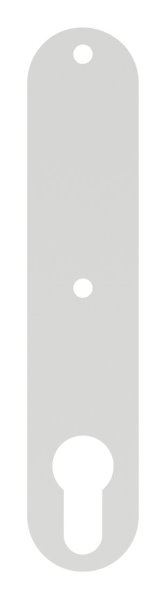 Alu-Zylinderkurzschild - Masse- 32x156x7 mm - blind - Aluminium EV1-12-3032.6