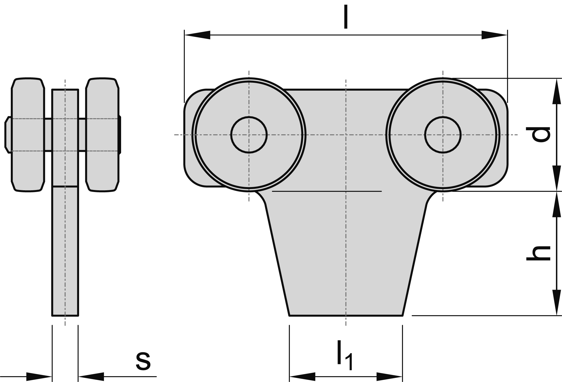 Doppelrolle zum Anschweissen Groesse 3 MEA 10336851-60-0125.7