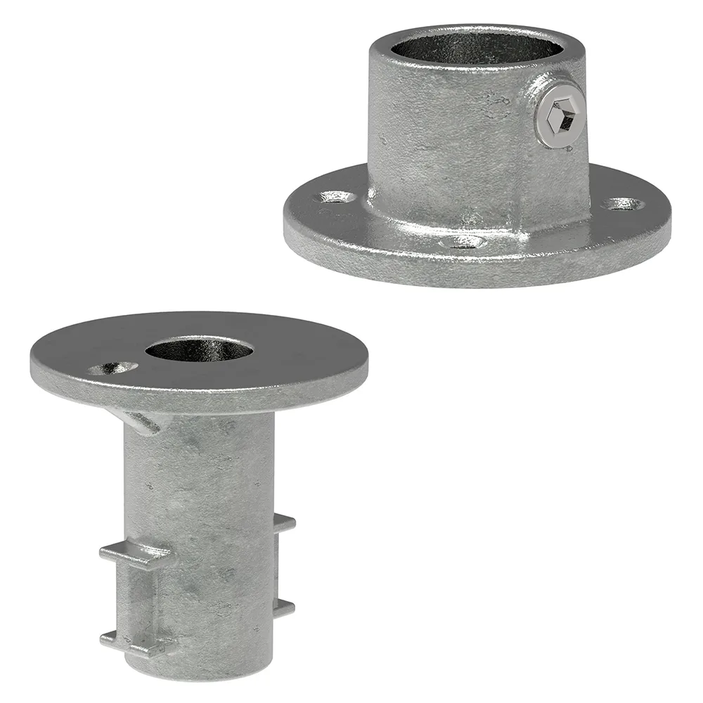 Malleable cast iron pipe connectors | Wall brackets / Base plates