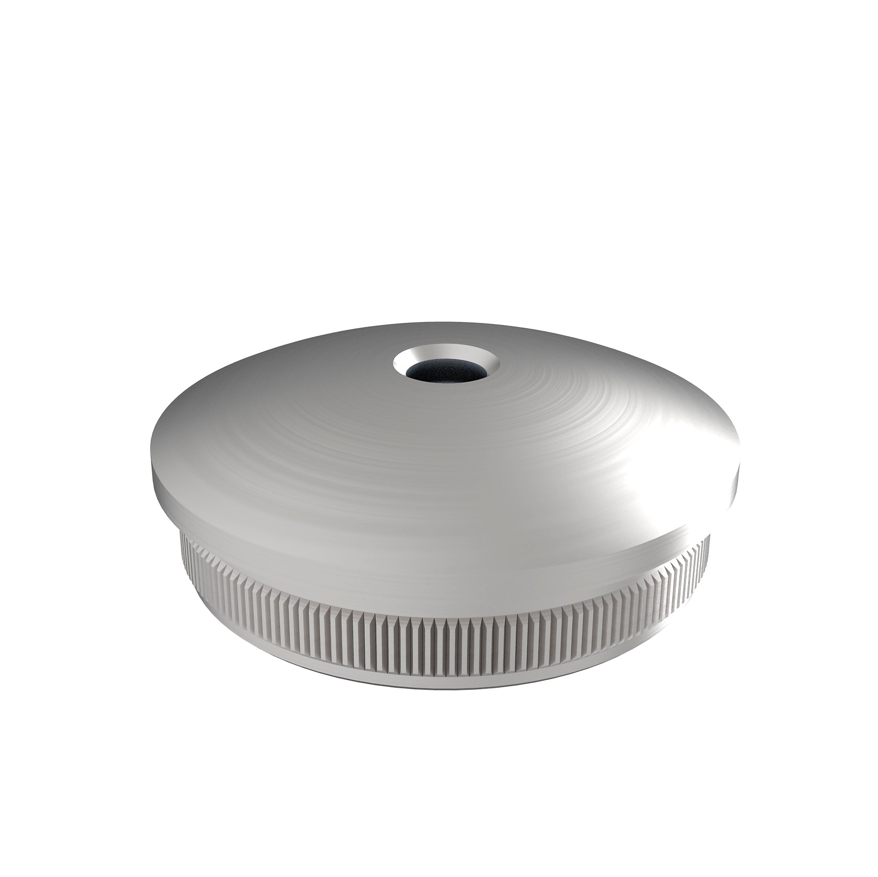 Rohrstopfen leicht gewoelbt mit Gewinde- M8 fuer Rundrohr- Ø 42-4x2-0 mm V2A-11-5063-A.4