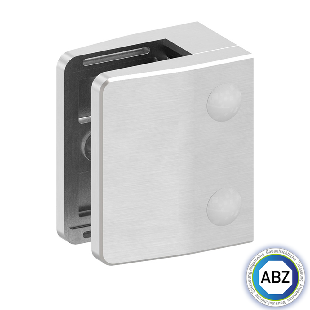 Glasklemme - mit ABZ Zulassung - Masse- 55x65x37-5 mm - verschiedene Anschluesse - V2A - V4A - Zink - Edel- Optik-GLASKLEMME-F-35-60-4.10