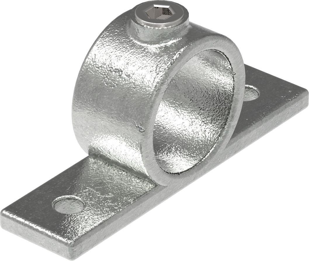 Rohrverbinder - Befestigungsring mit Flansch 2 Bohrungen - 198B34 - 33-7 mm - 1- - Feuerverzinkt u. Elektrogalvanisiert-198B34