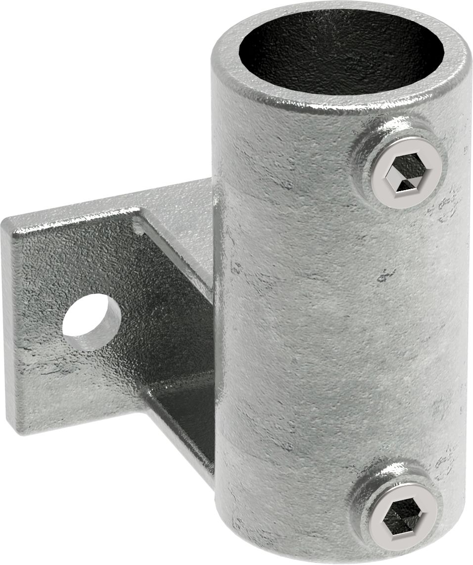 Rohrverbinder Wandhalter Platte horizontal Ø 42-4 mm -1 1-4- - Temperguss verzinkt - 145C42-145C42