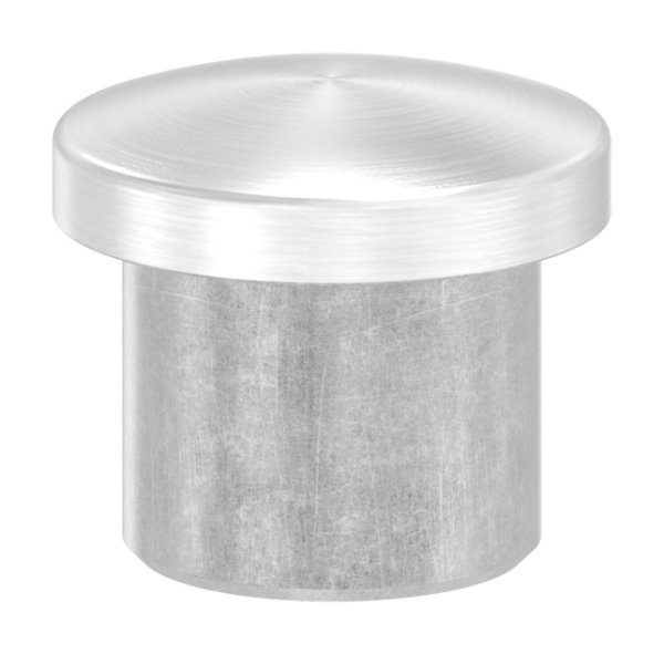 Rohrstopfen Edelstahl V2A fuer Rohr Ø 16-0 mm- 2-0 mm Wand- leicht gewoelbt-11-5011.4