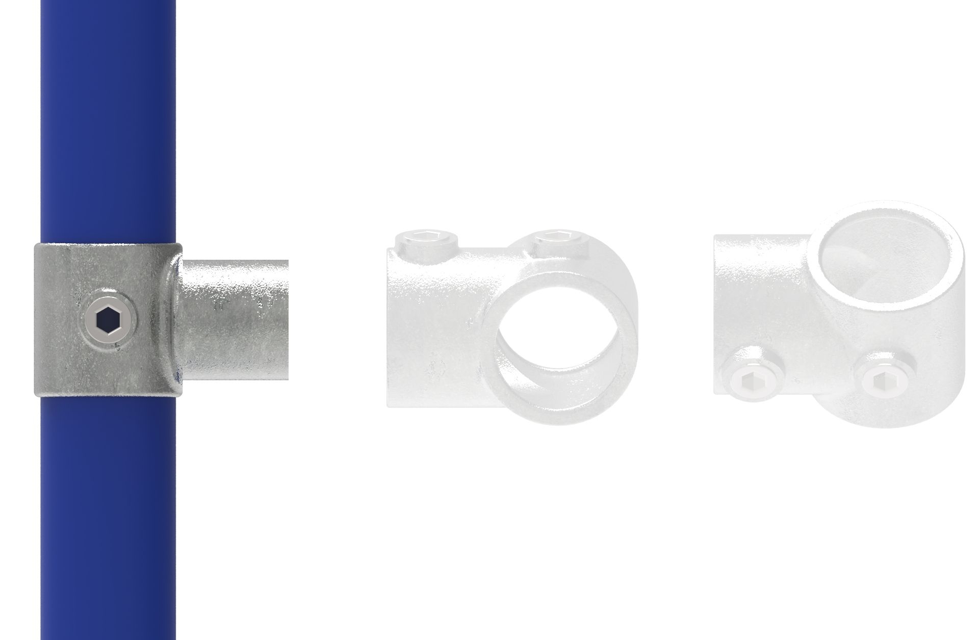 Rohrverbinder - Drehstueck - 147C42 - 42-4 mm - 1 1-4- - Feuerverzinkt u. Elektrogalvanisiert-147C42