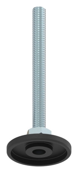 Stellfuss Stahl Kunststoff Fuss-Ø 48 mm M10x100 Innensechskant-88-11190-M10100.48