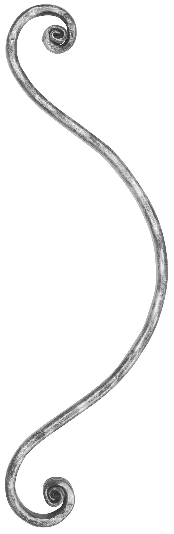 Meisterbarock - Masse- 115x370 mm - Material- 16x8 mm - Stahl S235JR- roh-30-1797.8