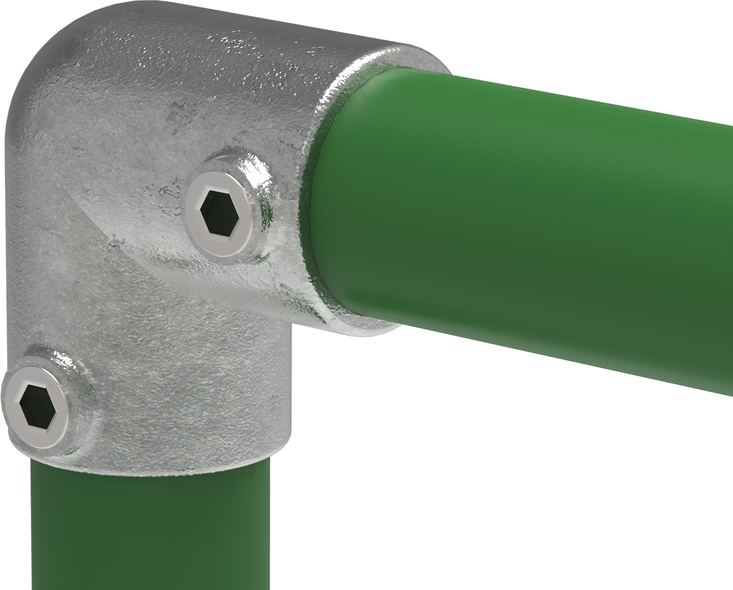 Rohrverbinder Bogen 90° Ø 48-3 mm -1 1-2- - Temperguss verzinkt - 125D48-125D48