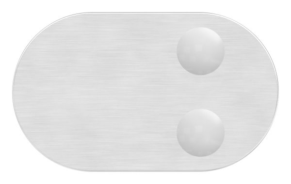 Endglasklemme Edelstahl V2A -1-4301- halbrund gerade Mod- 25 inkl- Schrauben-88-1125-EK.V2A